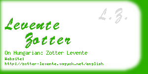 levente zotter business card